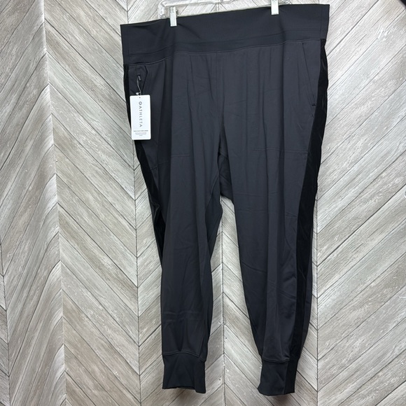 Nwt athleta venice velvet stripe jogger 3x black joggers pants high waisted - Picture 4 of 16